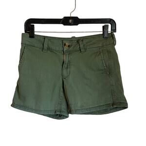 American Eagle Outfitters Stretch Twill Highest Waist Baggy Midi Short Size 2